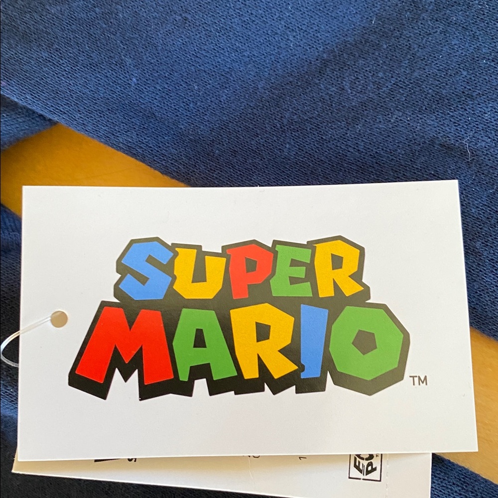 Nintendo Super Mario Navy Blue Hoodie NWT - Picture 4 of 9